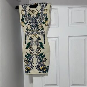 BCBGMaxAzria Cream Floral Mini Dress
